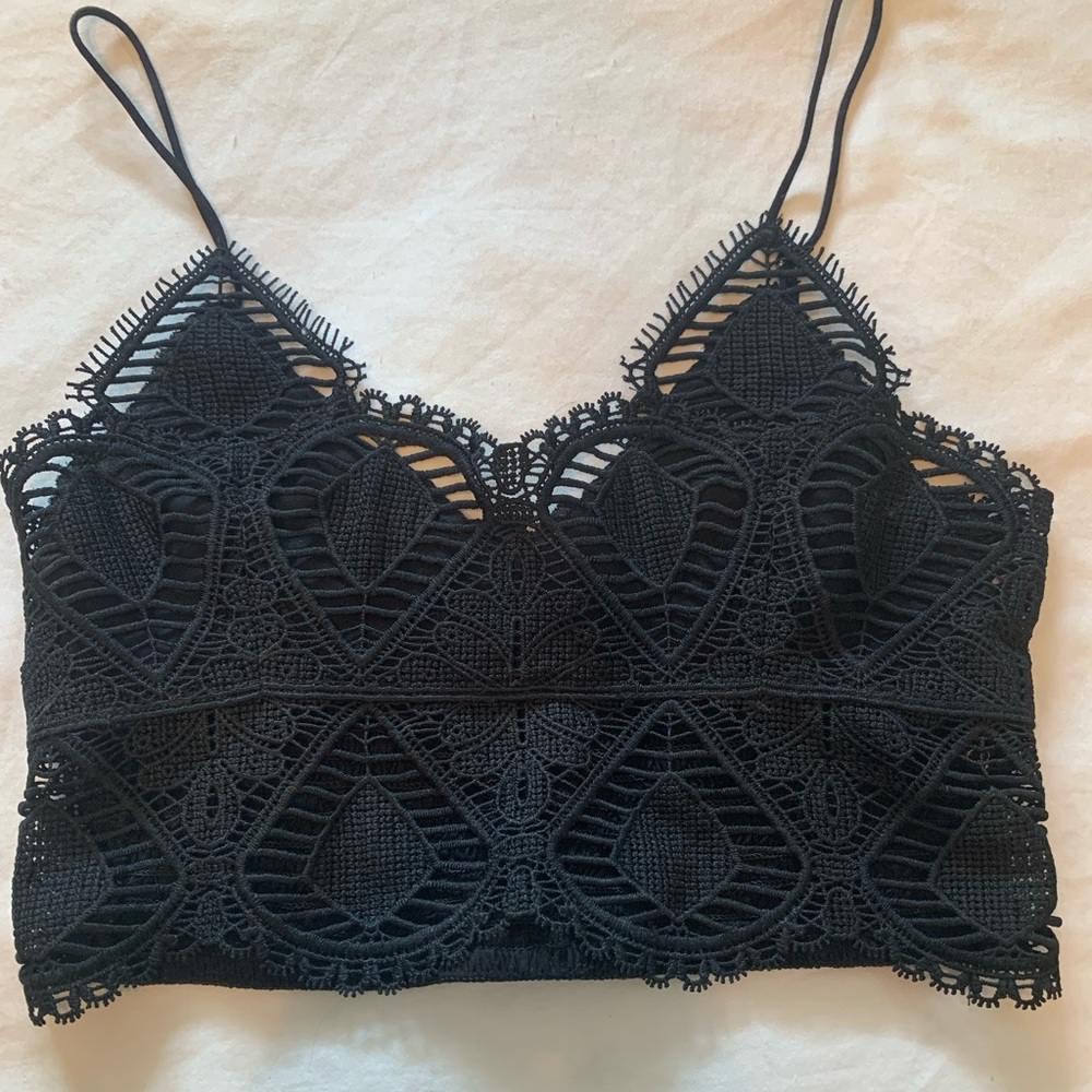 Free People Crochet Crop Top